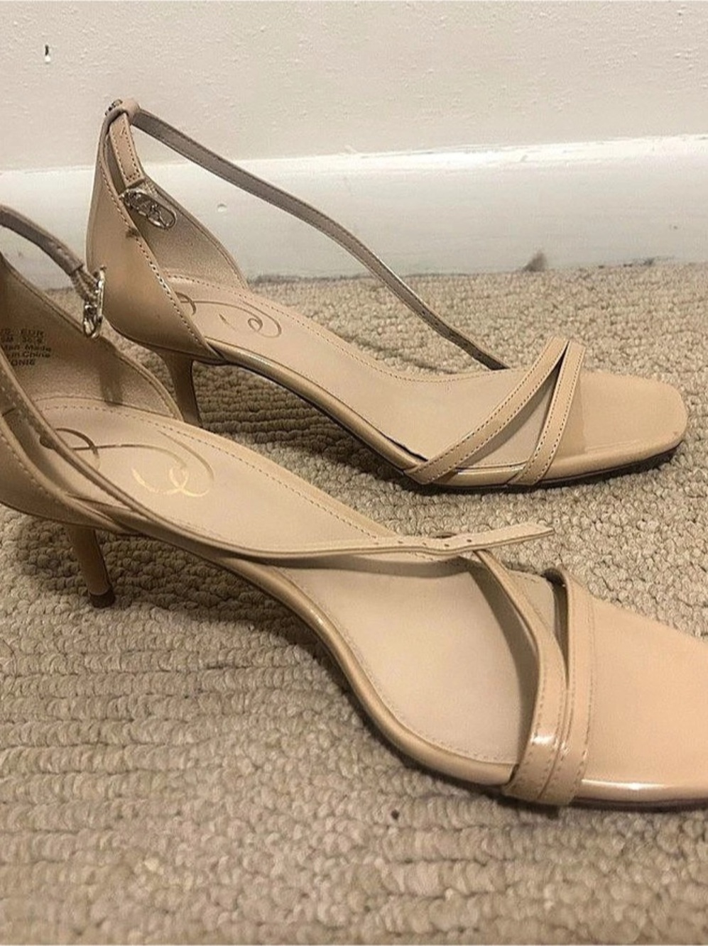 Sam Edelman Presley Strappy Kitten Heel Sandal Beige